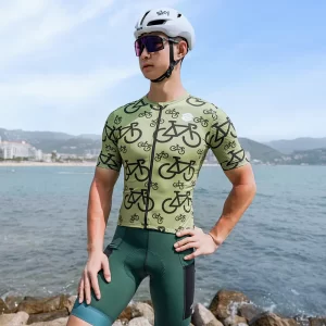 ALL DAY BICYCLE MEN'S JERSEY - OLIVE
